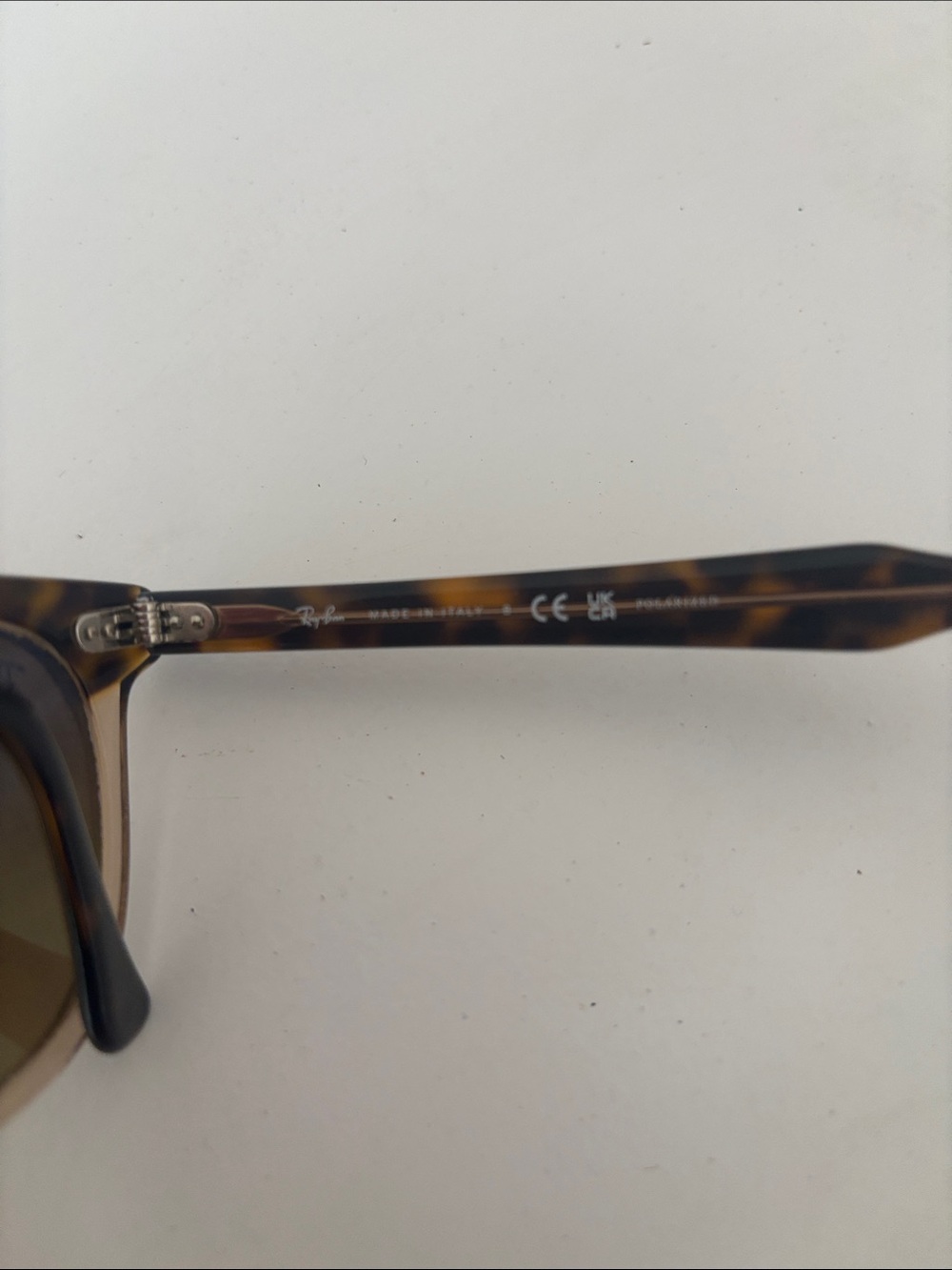 Ray-Ban Women’s Polarized Hawkeye Tortoiseshell Brown Gradient Round Sunglasses - Picture 4 of 6